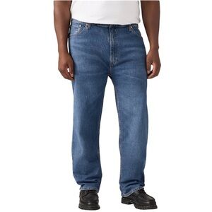 Levi’s NWT Mens 505 Regular Jeans Blue Medium Wash Red Tab Cotton Size 44x30